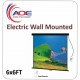 Electric Wall Mounted Matte White 6x6FT